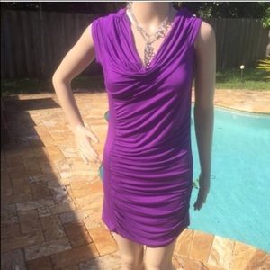 New Arden B. Purple Form Fitting Mini Dress